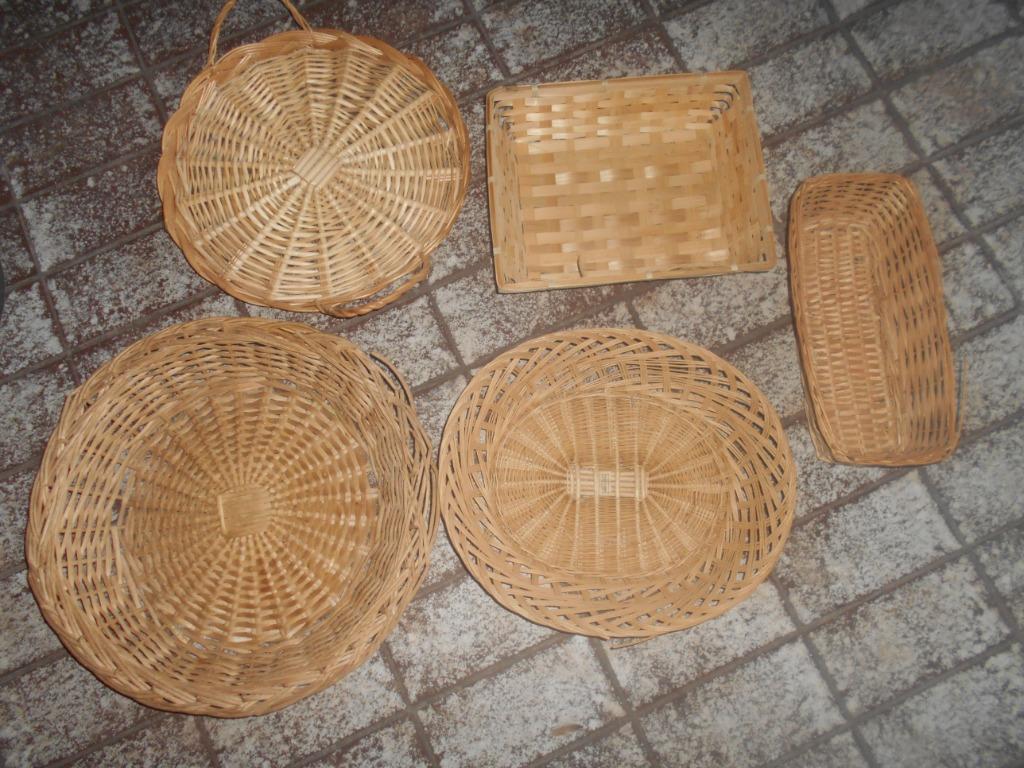 5 paniers en osier neufs, Ophalen, Mand, Nieuw, Riet
