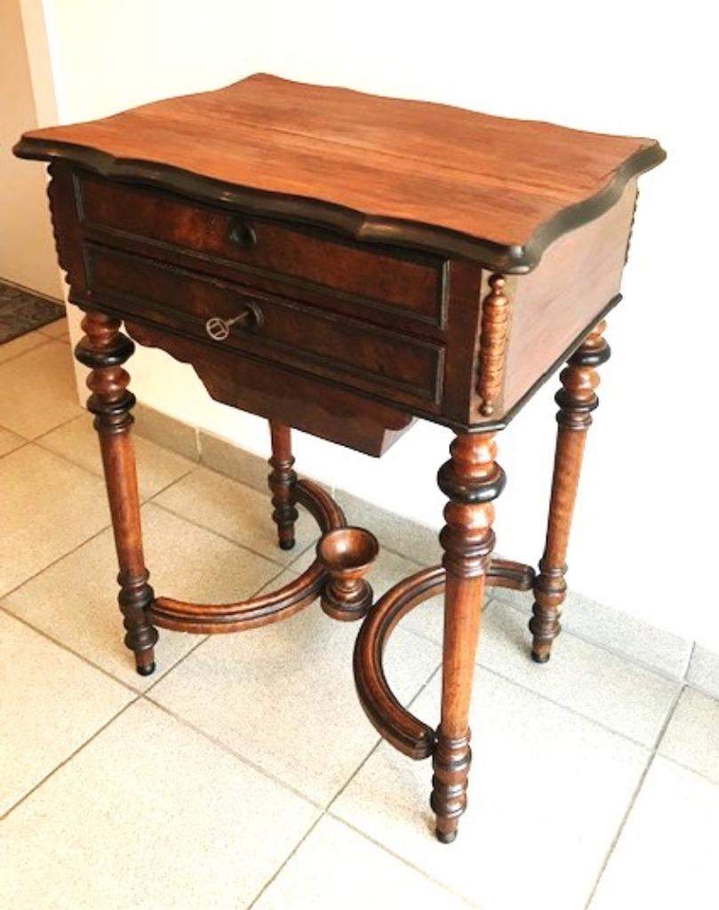 Secretaire naaitafel Art Deco Luxe wortelnoten antiek😍🤗👌, Antiek en Kunst, Ophalen of Verzenden