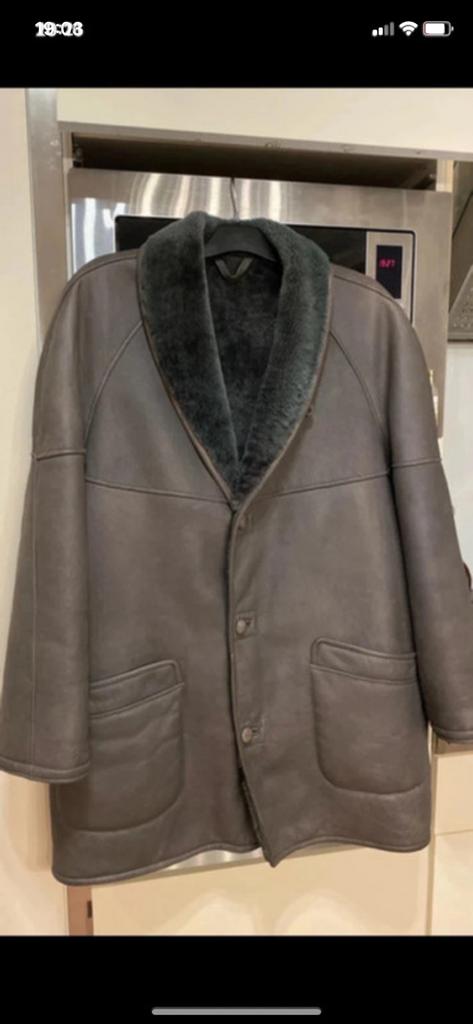 Manteau en cuir de mouton Pell Xavier -femme taille 48, Ophalen, Zo goed als nieuw, Maat 46/48 (XL) of groter, Grijs