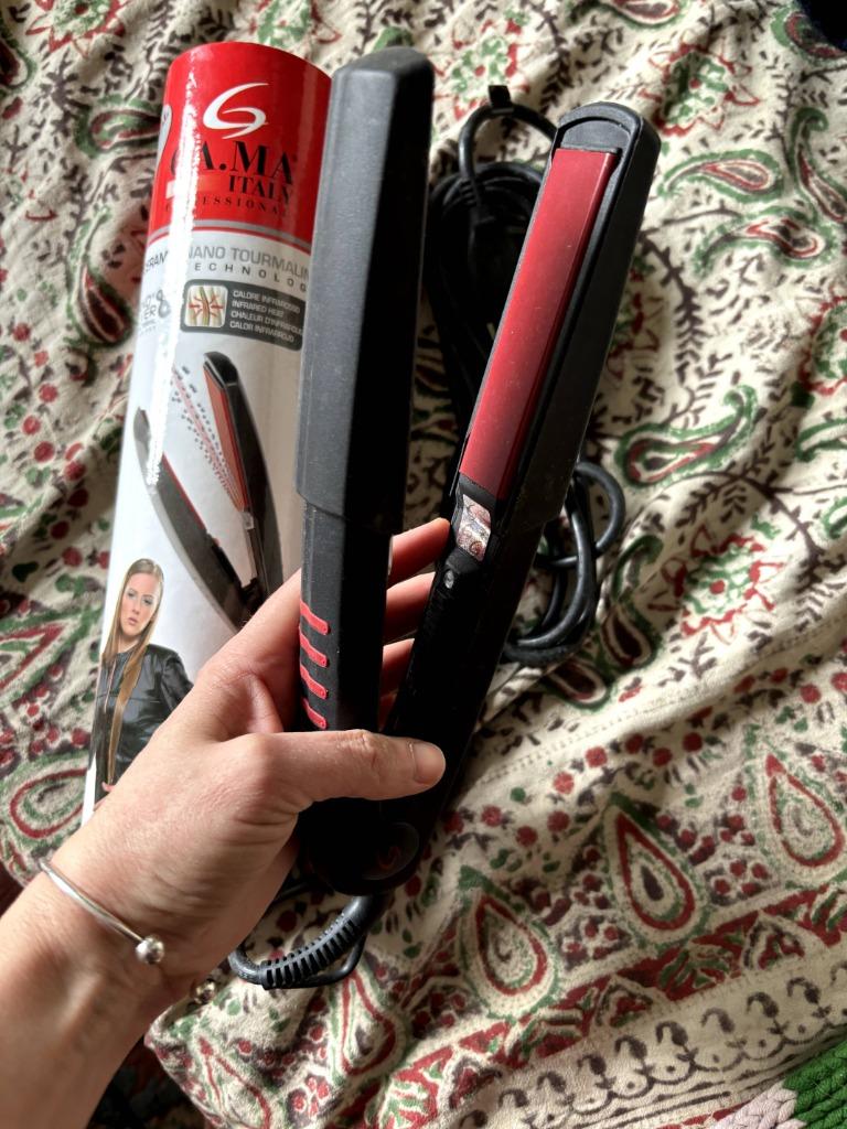GA.MA hair straightener Nano Tourmaline, Ophalen, Zo goed als nieuw, Krultang of Stijltang