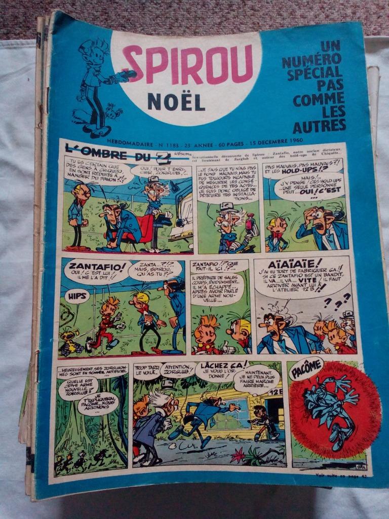Hebdomadaire Spirou - Lot de 71, Livres, BD, Utilisé, Plusieurs BD, Enlèvement ou Envoi