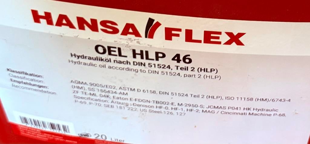 Huile hydraulique HLP 46 20 litres neuf !, Enlèvement ou Envoi