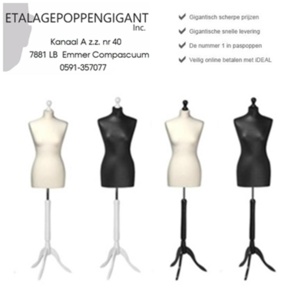 Paspoppen -Buste's Div. Maten met Witte/Zwarte 3 Poot Nieuw, Kleding | Dames, Overige kleuren, Nieuw, Ophalen of Verzenden, Accessoires