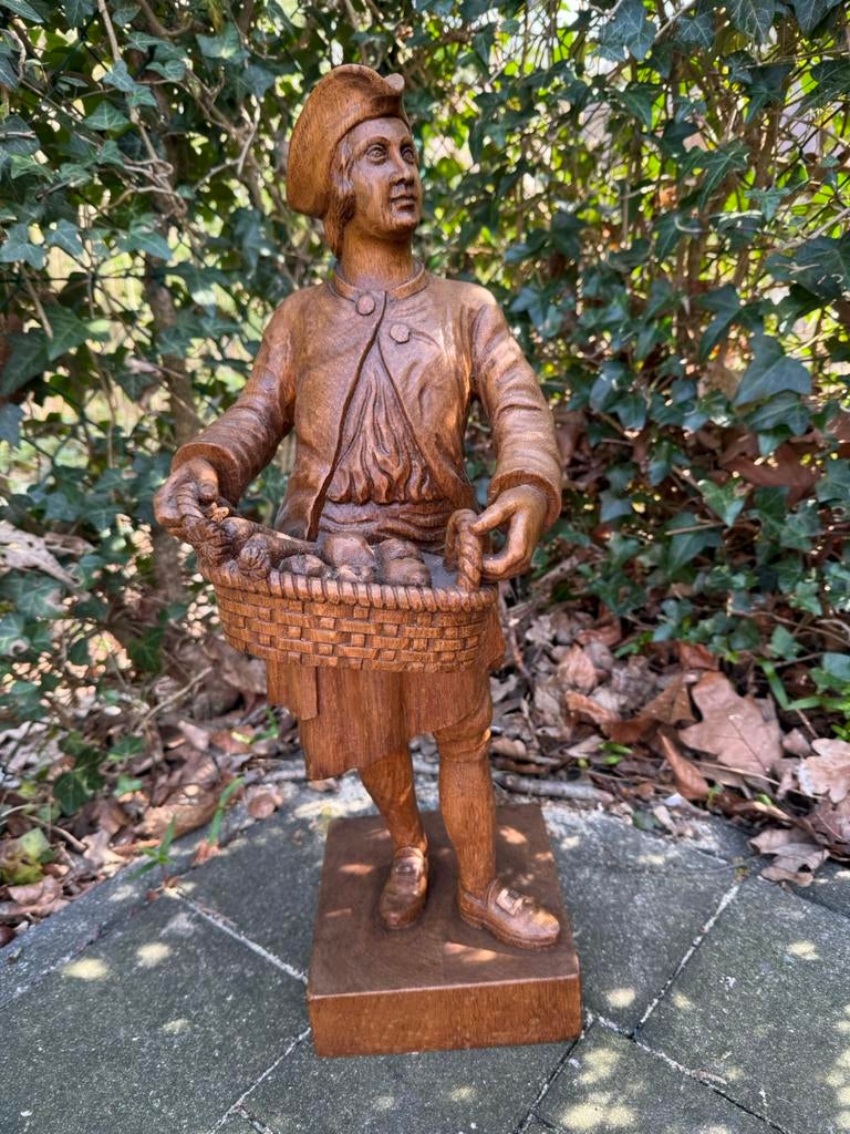 Boer met fruitmand, Antiek en Kunst, Ophalen
