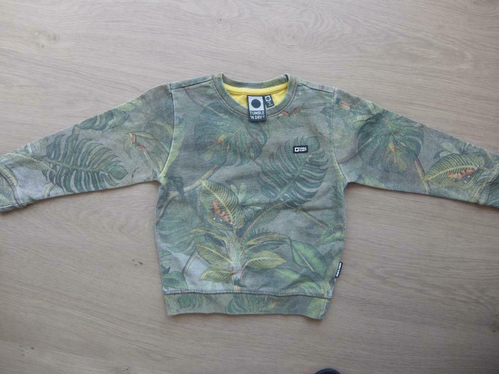 Tumble 'n Dry - Sweater jungle. Maat 98. Prima staat, Enlèvement ou Envoi, Pull ou Veste, Comme neuf, Tumble 'n Dry