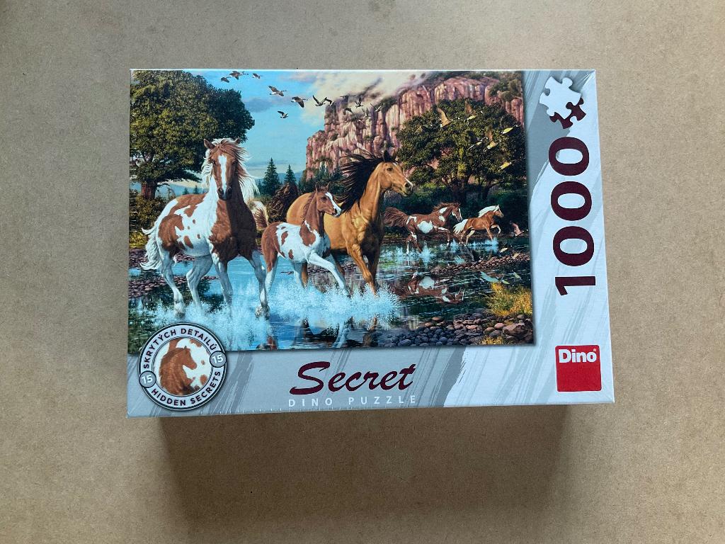 Legpuzzel verborgen vormen, paarden, 1000 stukjes, Ophalen of Verzenden, 500 t/m 1500 stukjes, Nieuw, Legpuzzel