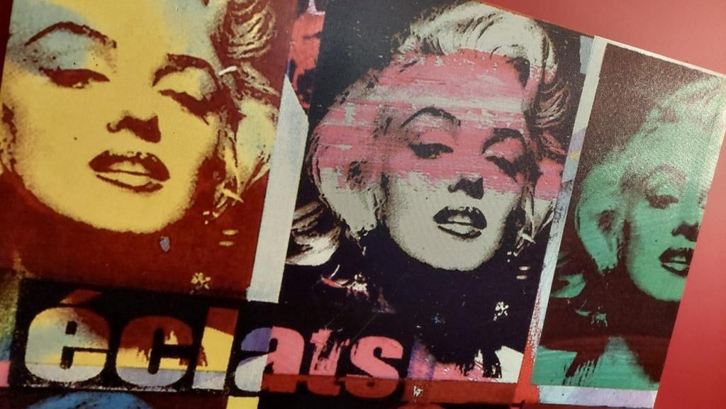 Canvas Marilyn Monroe eclats - 60 x 60 cm, Ophalen of Verzenden, Zo goed als nieuw