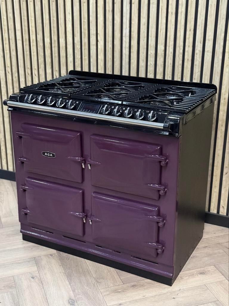 Prachtig Fornuis AGA Six Four Aubergine 4 Ovens!, Enlèvement ou Envoi, Gril, Gaz