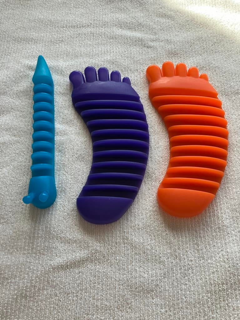 Support CD pied orange design ver bleu hauteur 22 cm Vintage, Enlèvement ou Envoi, Comme neuf, CD, Moins de 25 disques