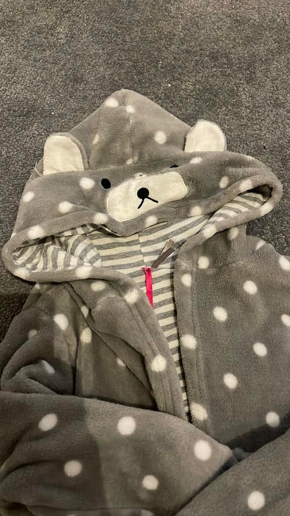 Mooie zachte teddy badjas 5-8j  110-116-122-128, Kinderen en Baby's, Ophalen, Zo goed als nieuw