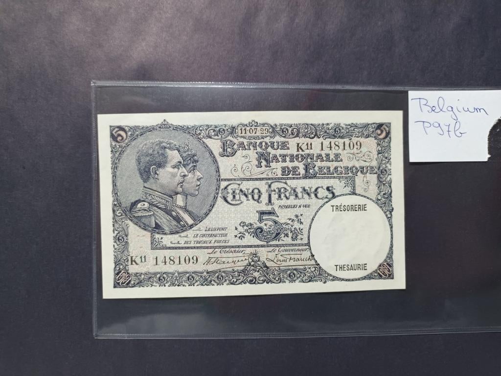 5 francs 1929 qualité plus rare !, Enlèvement ou Envoi, Billets en vrac
