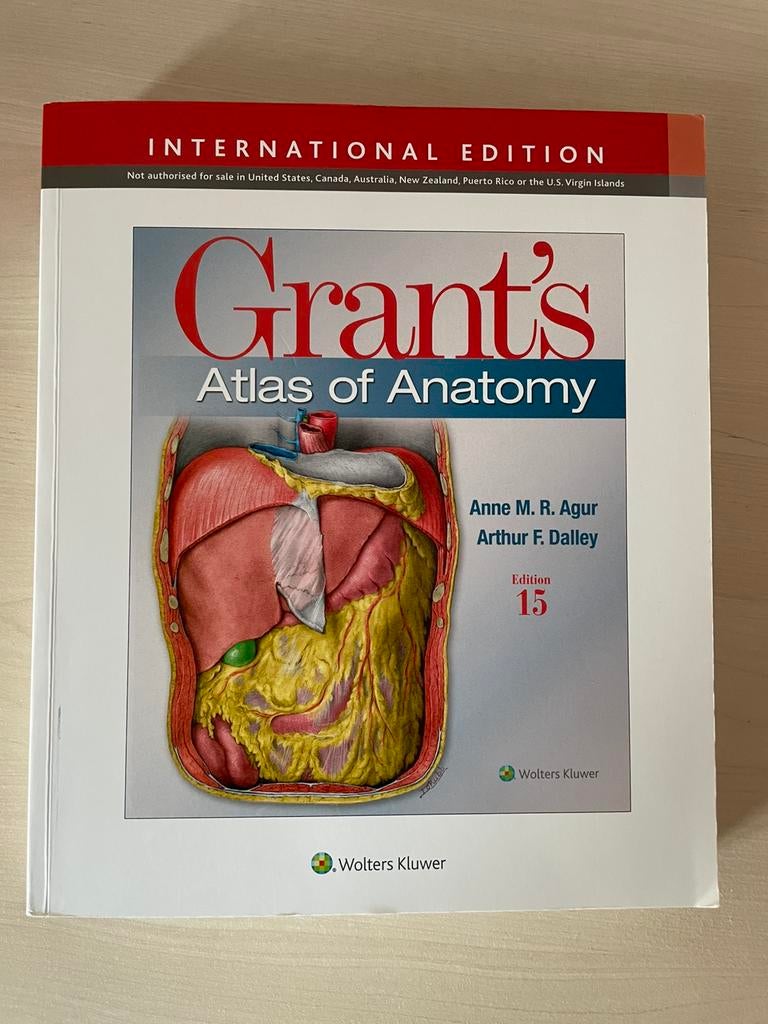 Grant’s Atlas of Anatomy (edition 15) - Agur, Dalley, Boeken, Ophalen, Zo goed als nieuw