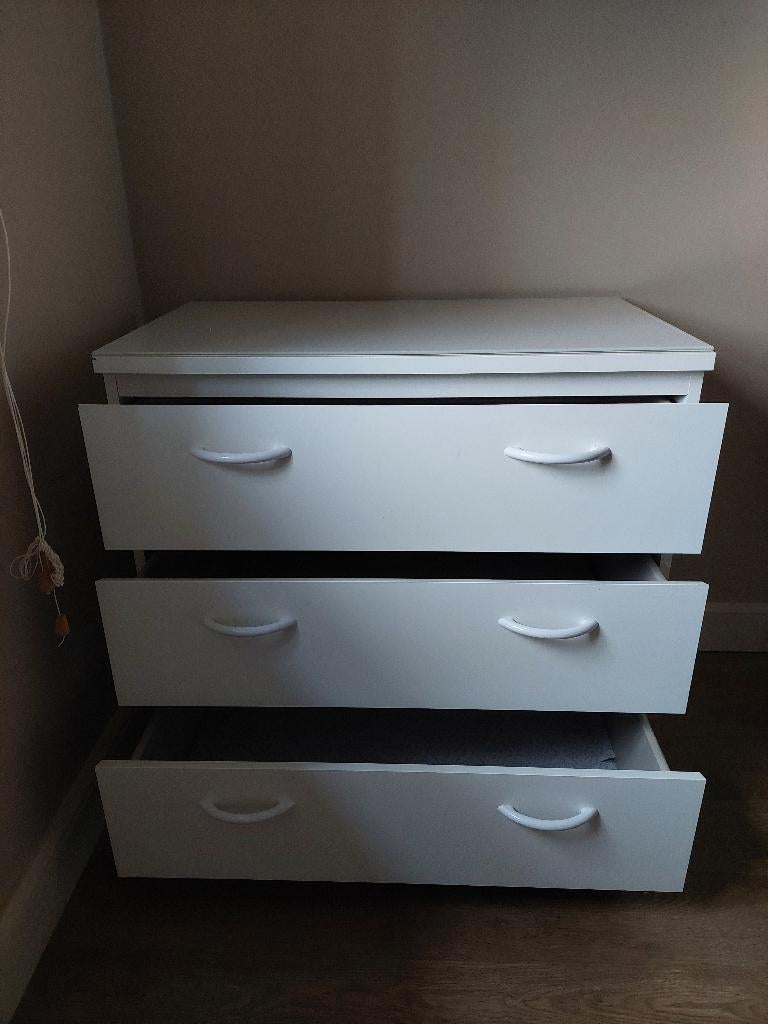 IKEA 3 lade dressoir wit, Huis en Inrichting, Ophalen, Gebruikt, 50 tot 100 cm, Met lade(s)