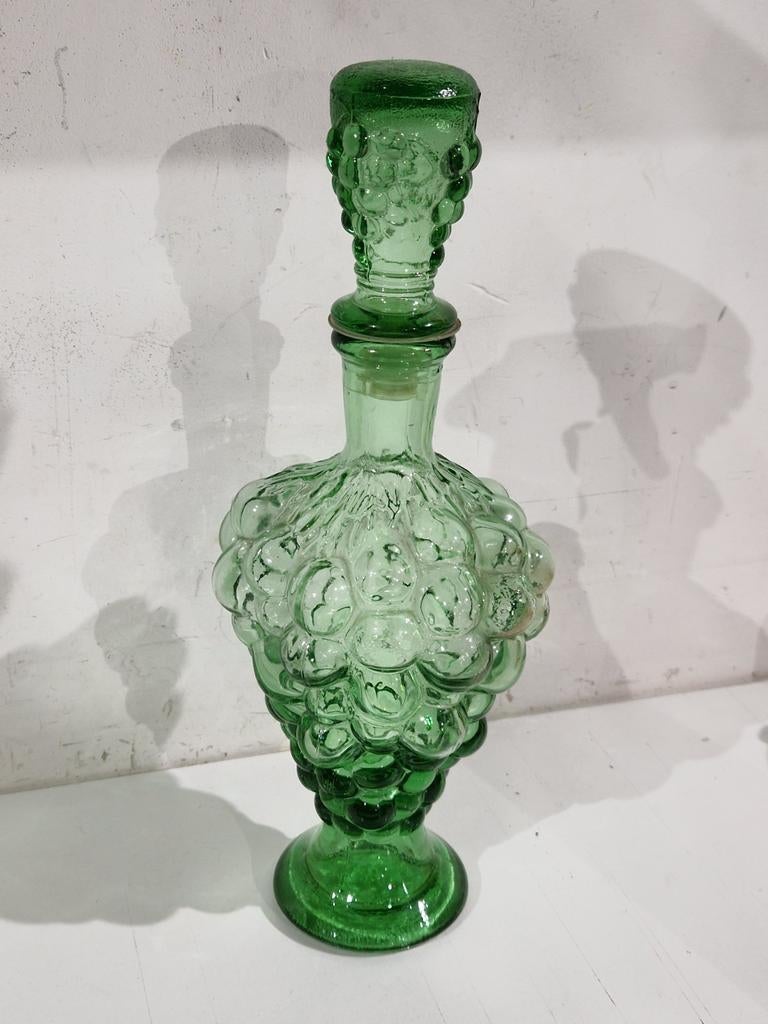 Empoli karaf decanter in druiventros vorm met stop, Antiek en Kunst, Antiek | Glaswerk en Kristal, Ophalen of Verzenden