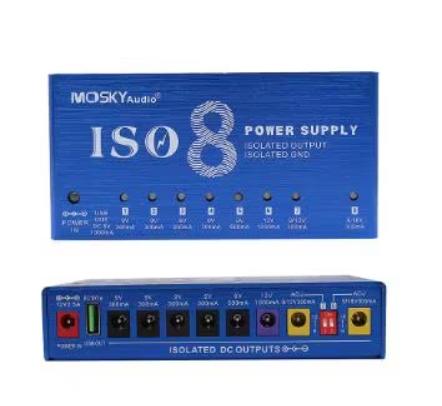 Alimentation pour pédale Mosky ISO-8 avec 8 sorties isolées