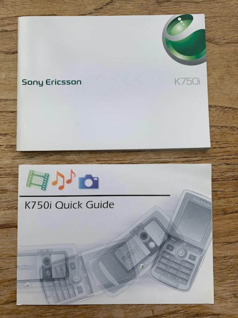 Sony Ericsson K750i : Handleiding, Télécoms, Téléphonie mobile | Accessoires & Pièces, Enlèvement ou Envoi, Neuf, Sony Ericsson
