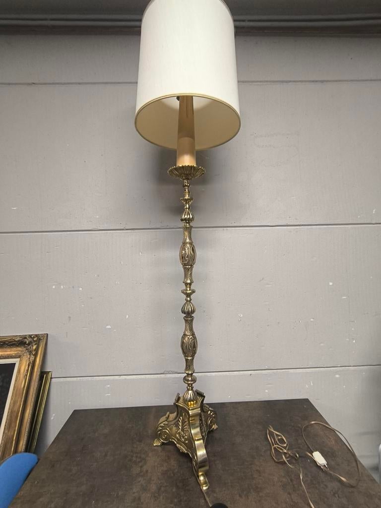 Vintage staande lamp koper – 165 cm, Ophalen