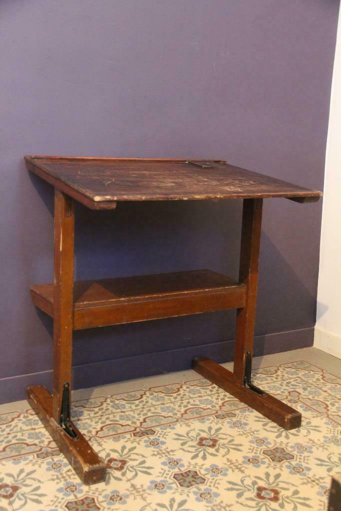 Pupitre d'écolier ancien, bureau enfant vintage, ??, Enlèvement, Utilisé, ??
