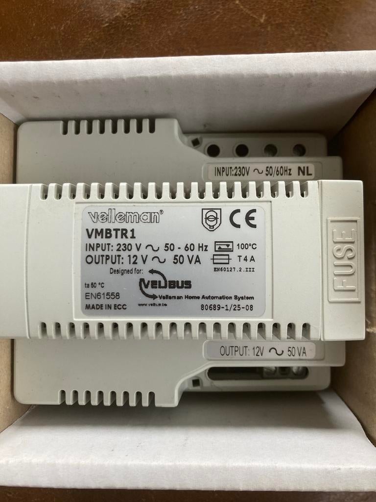 Din rail transformator voor VELBUS 12VAC 50VA VMBTR1 VMB3PS, Enlèvement ou Envoi, Neuf, Autres types