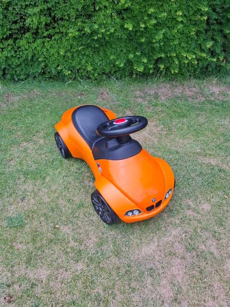 Loopauto BMW oranje, enkel binnen gebruikt, Enlèvement, Comme neuf