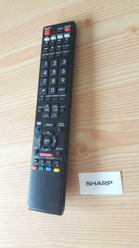 SHARP AFSTANDSBEDIENING SMART TV NETFLIX  3D, Enlèvement ou Envoi, Neuf, Originale, TV