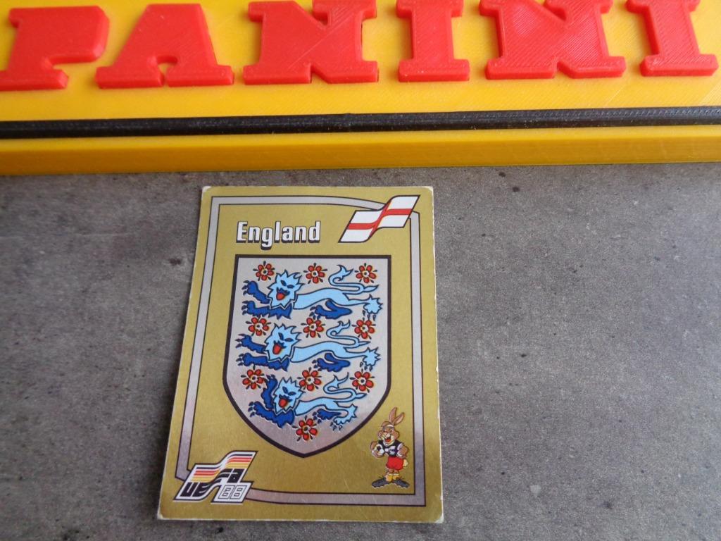AUTOCOLLANT DE FOOTBALL PANINI EURO 88 EC EMBLÈME ANGLETERRE, Enlèvement ou Envoi, Autocollant