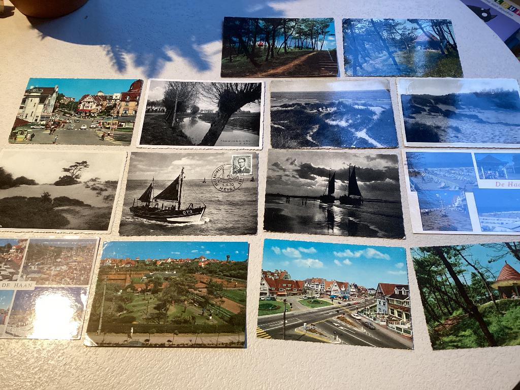 Lot van 14 postkaarten DE HAAN zee kust, Verzamelen, Ophalen of Verzenden, 1960 tot 1980, Gelopen, West-Vlaanderen
