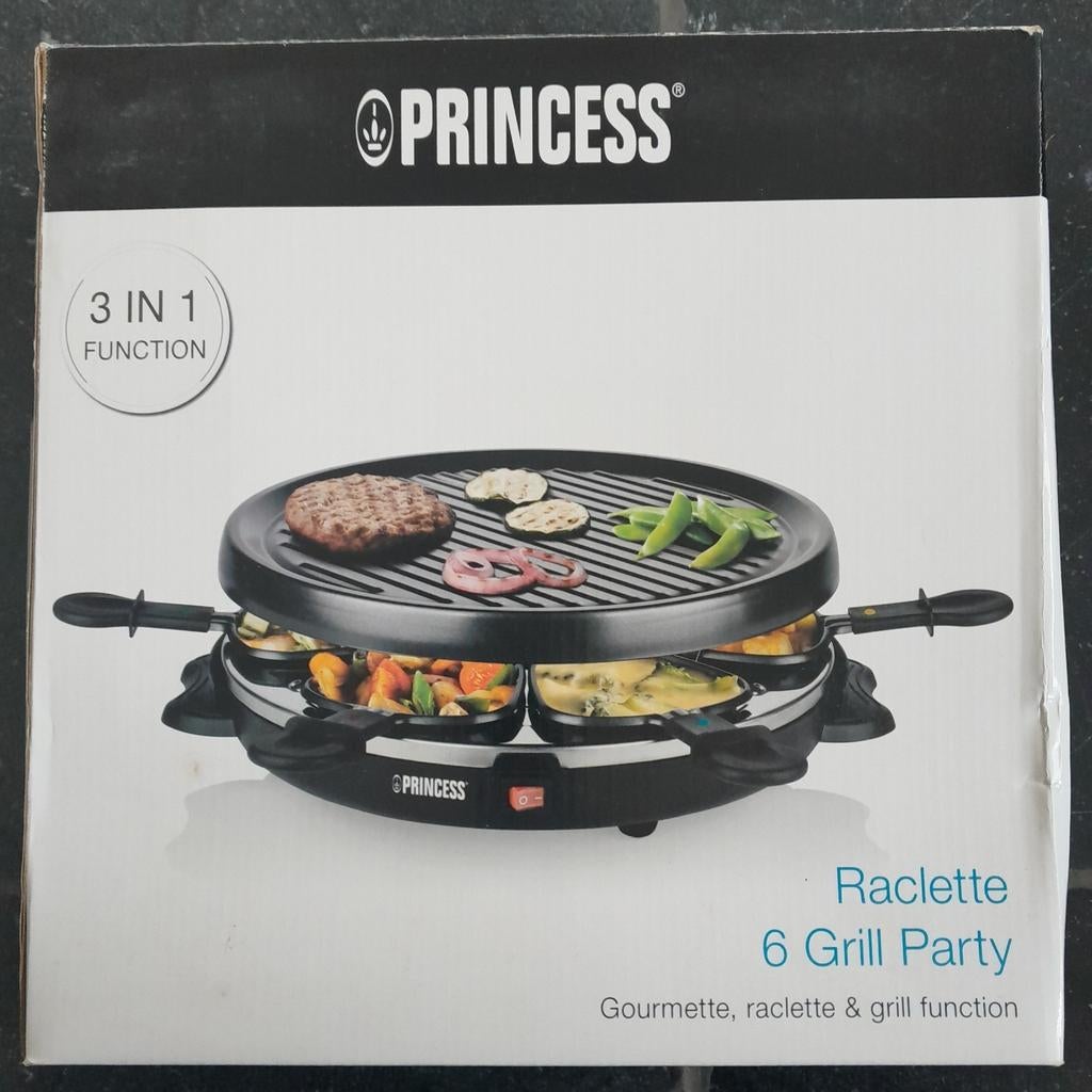 Gourmette, raclette & grill van Princess, elektrisch, Ophalen of Verzenden, Gebruikt