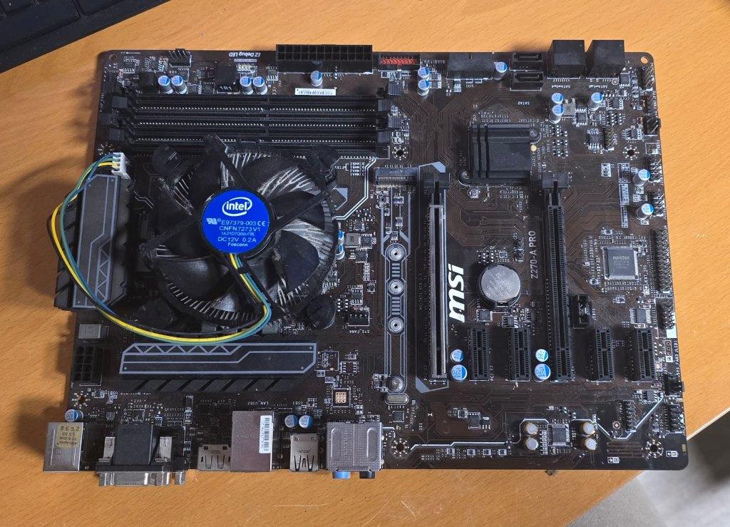 Carte mère MSI Z270A PRO avec processeur I5-7500, LGA 1151, DDR4, Enlèvement, Utilisé