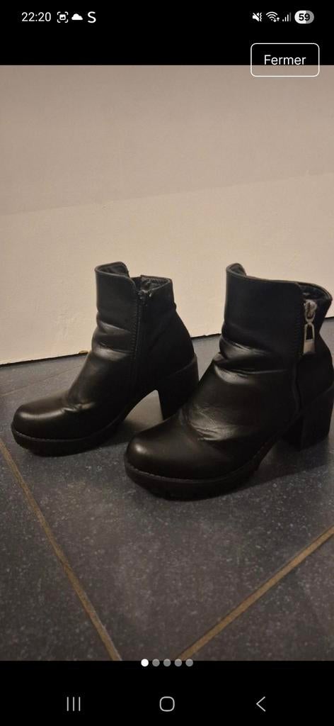 Bottines noire, Enlèvement ou Envoi, Chaussea, Boots et Botinnes, Porté