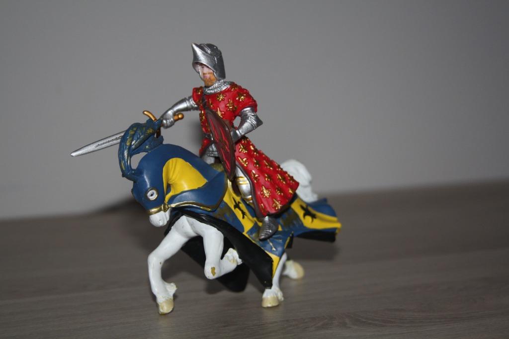 Papo ridder te paard. 17 cm hoog , 2002 , mooie staat, Collections, Jouets miniatures, Utilisé, Enlèvement ou Envoi