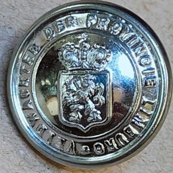Zilverkleurige knoop van de Belgische Garde Champetre, Collections, Enlèvement ou Envoi, Emblème ou Badge