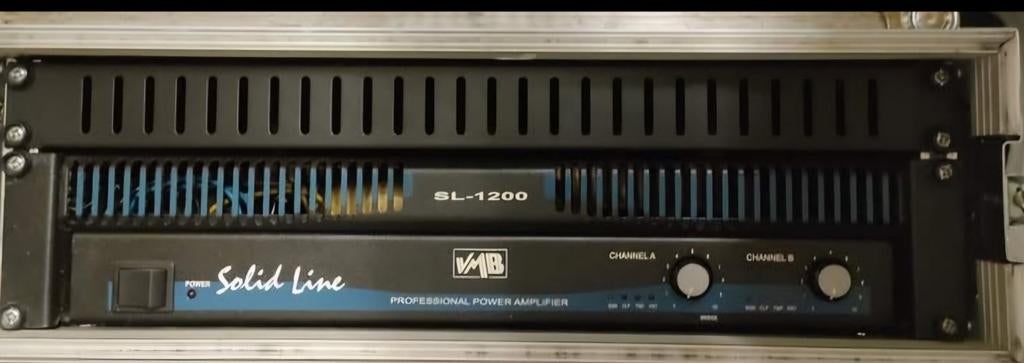Ampli de sono sonorisation VMB Sl-1200 en flightcase, Comme neuf, Sono