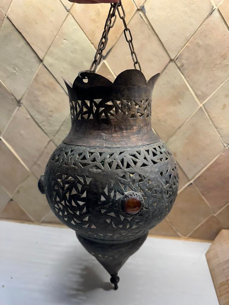 Marokkaanse lamp in 1001-nacht stijl brons, Huis en Inrichting, Ophalen