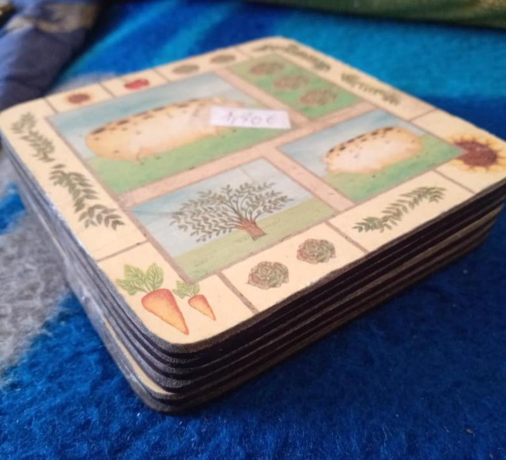 6 vintage onderleggers, Antiek en Kunst, Ophalen of Verzenden