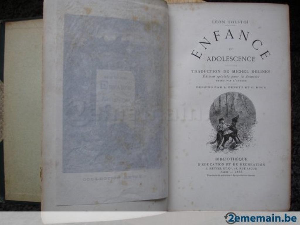 Enfance et adolescence, Tolstoi 1886, Livres, Enlèvement ou Envoi