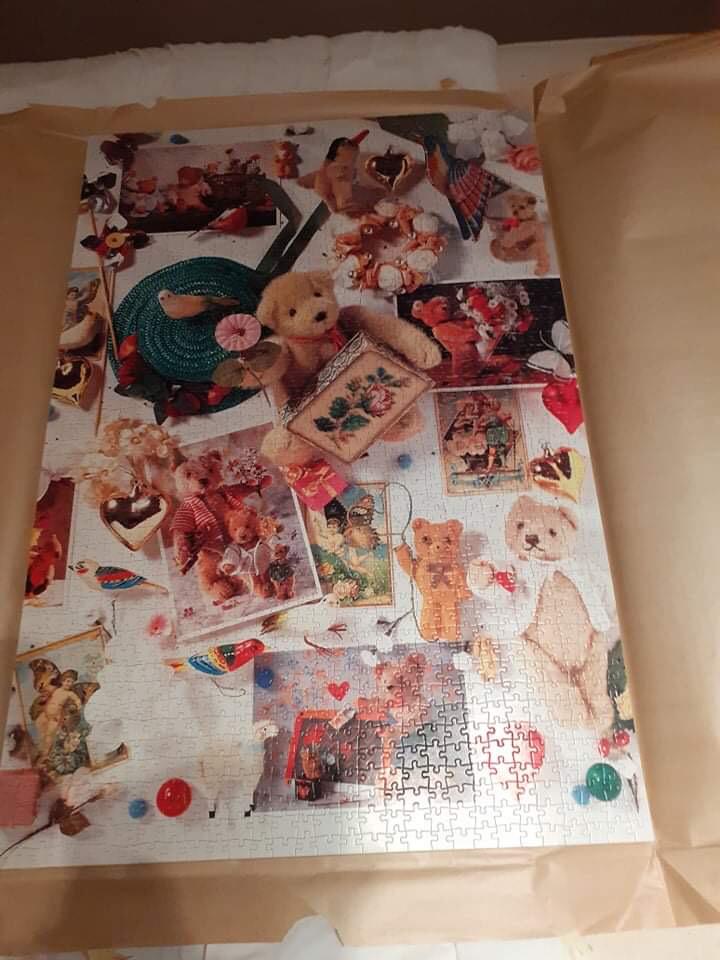 Puzzel gemaakt beren lengte 90cm breedte 60cm als nieuw, Ophalen of Verzenden, Zo goed als nieuw