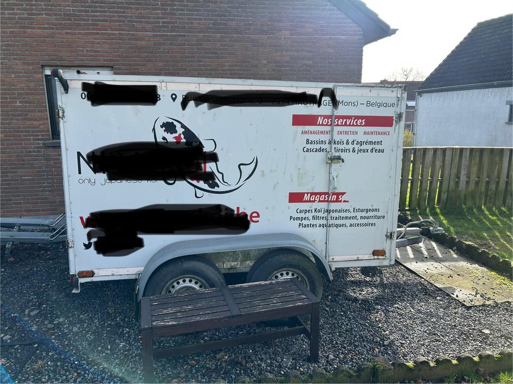 Remorque freinée et fermee, Autos : Pièces & Accessoires, Enlèvement