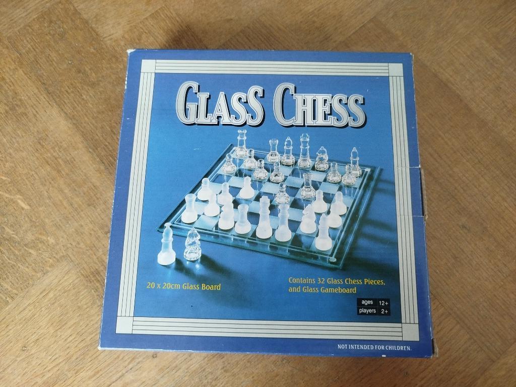 NEW jeu d'échecs en verre, 1 ou 2 joueurs, Enlèvement ou Envoi, Neuf