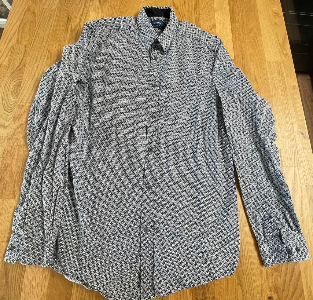 Chemise motifs bleus Mexx t.L, Kleding | Heren, Overhemden, Zo goed als nieuw, Blauw, Mexx, Halswijdte 41/42 (L)