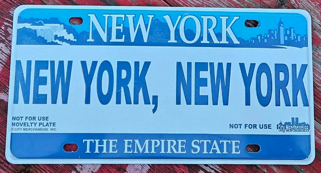 New York, New York souvenir-kentekenplaat, Verzamelen, Overige Verzamelen, Ophalen of Verzenden, Zo goed als nieuw