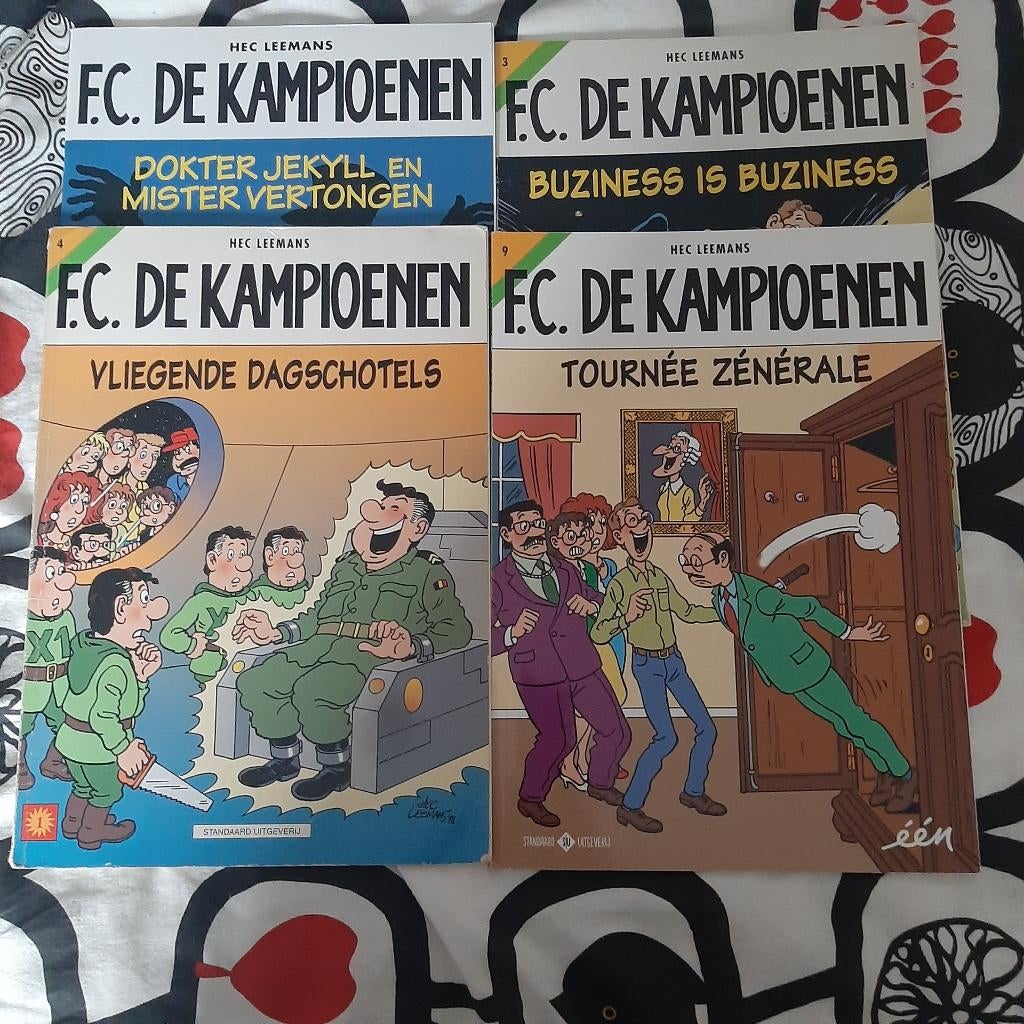 F.C Kampioenen strips ( 4 strips), Plusieurs BD, Hec Leemans (FC De Kampioenen), Enlèvement, Utilisé