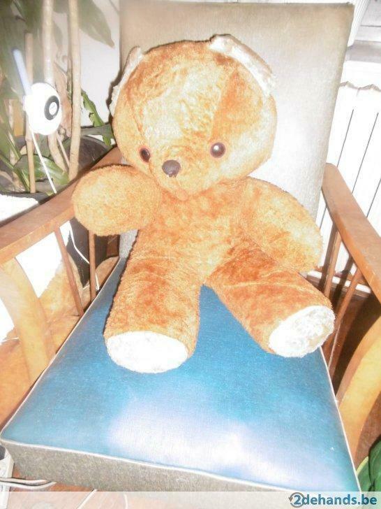 oude grote vintage teddy beer, Verzamelen, Beren en Cherished Teddies, Ophalen of Verzenden, Gebruikt