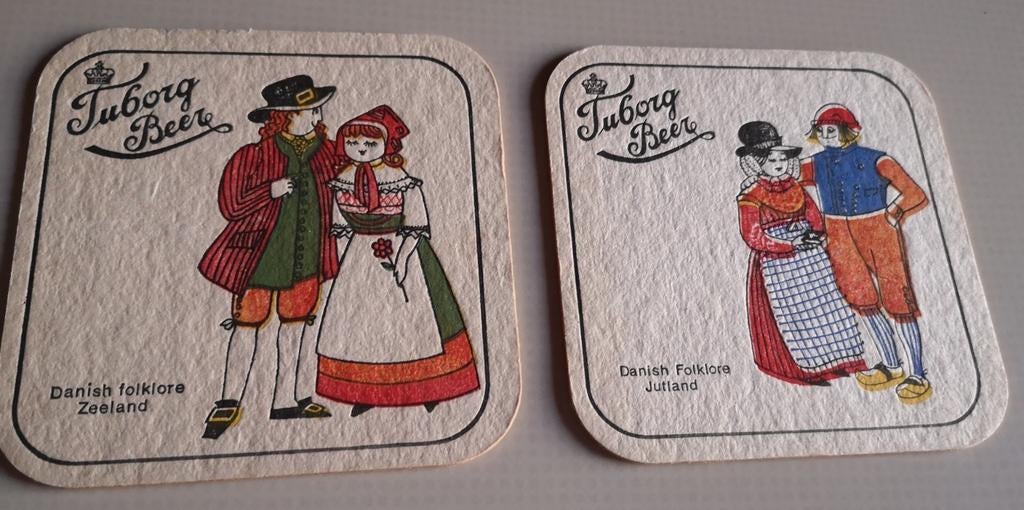 2 verschillende bierkaarten "Tuborg Beer, Ophalen of Verzenden, Zo goed als nieuw