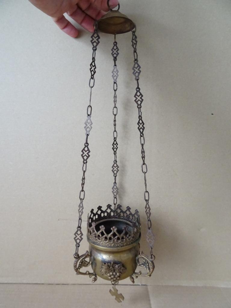 Antiek wierookvat antieke koperen wierooklamp kerk 45cm 1850, Antiek en Kunst, Antiek | Religieuze voorwerpen, Ophalen of Verzenden