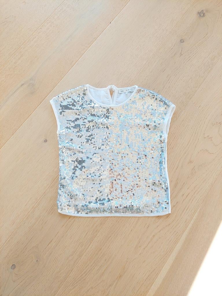 T-shirt pailleté CKS à paillettes - taille 140 - 10 ans, Enlèvement ou Envoi, Chemise ou À manches longues, Comme neuf, CKS