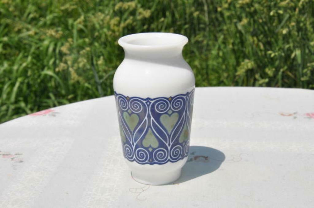 §  vase opaline de foire decor coeurs, Maison & Meubles, Enlèvement ou Envoi, Utilisé, Autres matériaux
