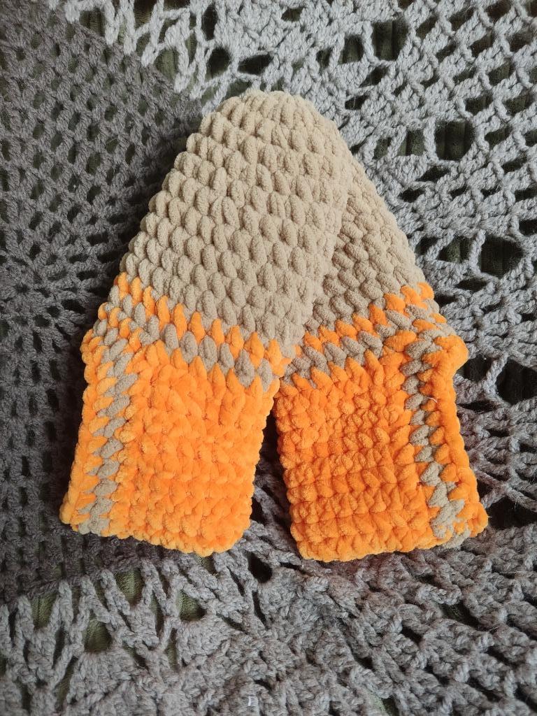 Pantoufles en fil de velours, crochetées, taille 35, Vêtements | Femmes, Neuf, Enlèvement ou Envoi, Pantoufles, Orange
