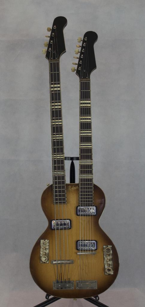 Hofner 191 Double Neck uit 1962, Musique & Instruments, Enlèvement, Comme neuf, Hollow body, Autres marques