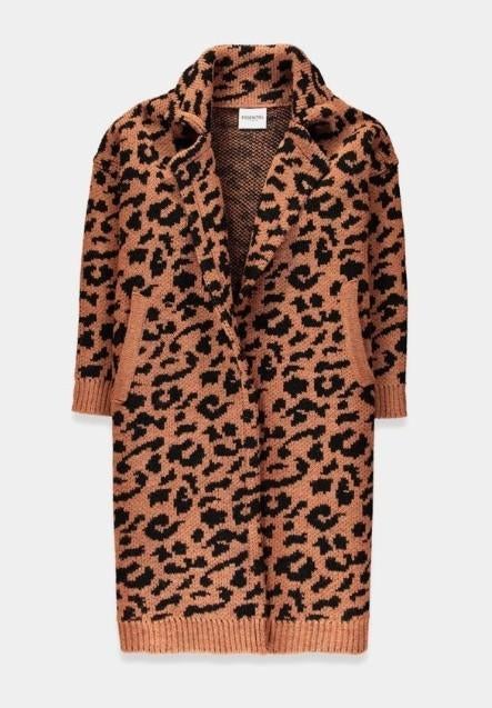 ESSENTIEL ANTWERP Jacquard vest in bruine leopard maat S, Enlèvement ou Envoi, Taille 36 (S), Comme neuf, Brun